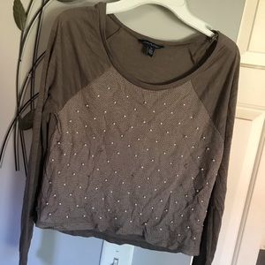 American eagle long sleeve crop top